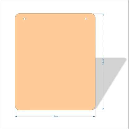 15 cm Wide Blank board plaques with rounded corners - plywood