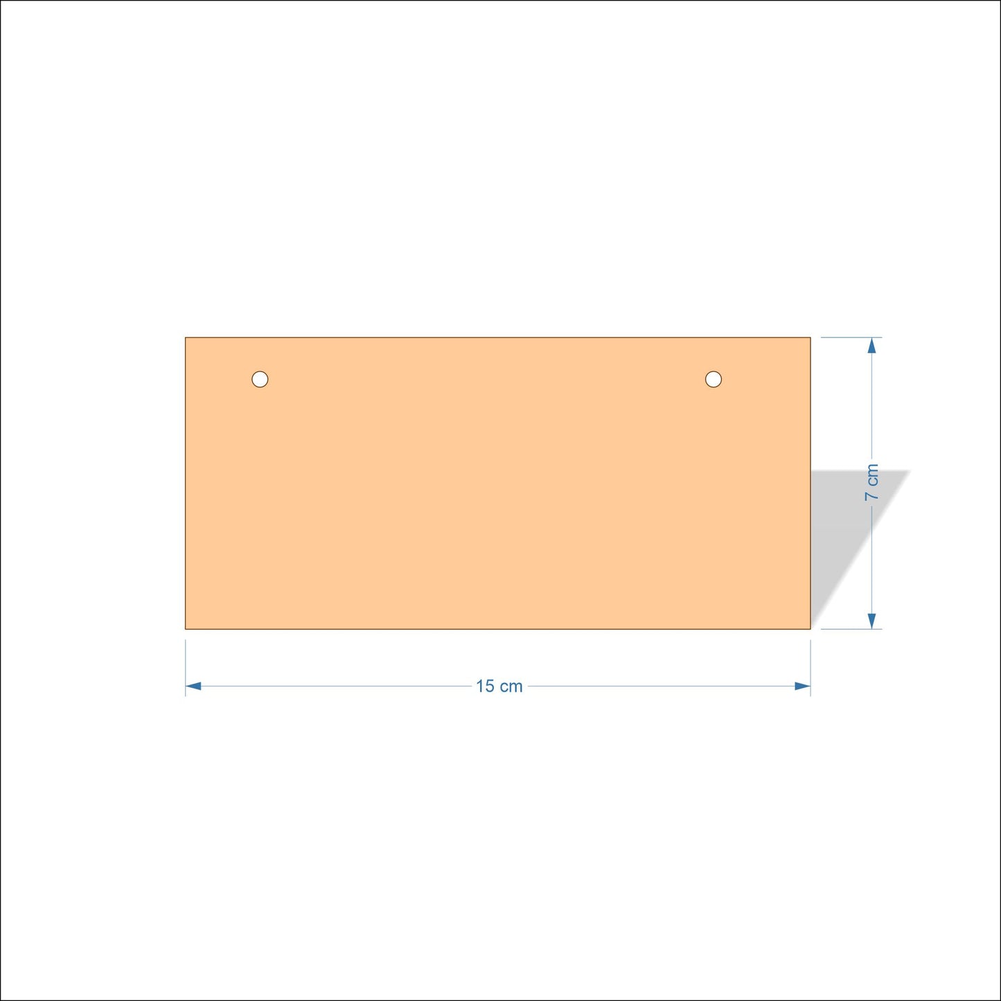 15 cm Wide 3mm thick MDF Plaques with square corners