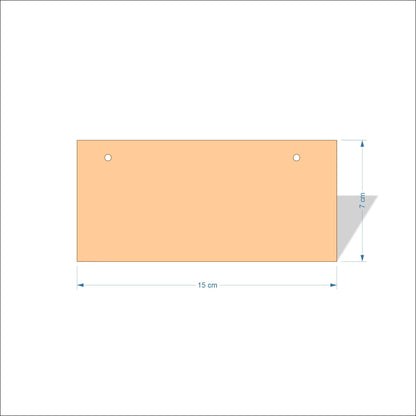 15 cm Wide Blank board plaques with square corners - plywood