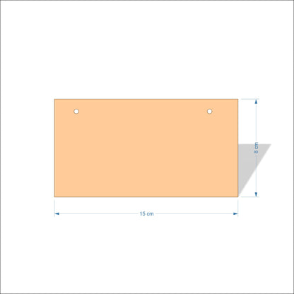 15 cm Wide 3mm thick MDF Plaques with square corners