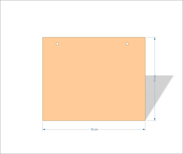 16 cm X 13 cm 3mm MDF Plaques with square corners