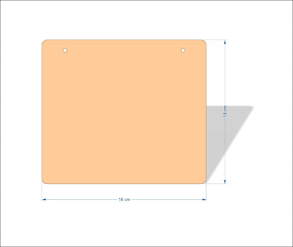 16 cm X 14 cm 3mm MDF Plaques with rounded corners