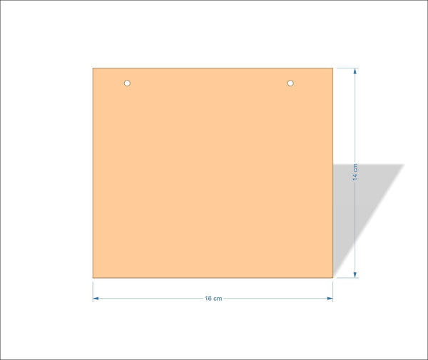 16 cm X 14 cm 3mm MDF Plaques with square corners