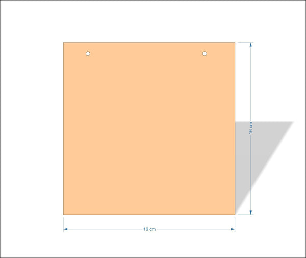 16 cm X 16 cm 3mm MDF Plaques with square corners