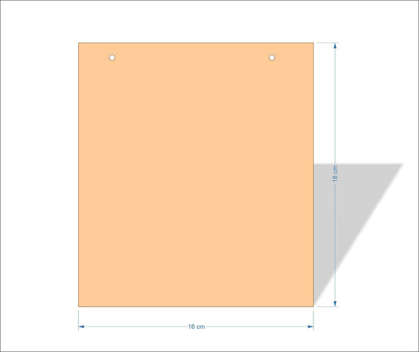 16 cm X 18 cm 3mm MDF Plaques with square corners