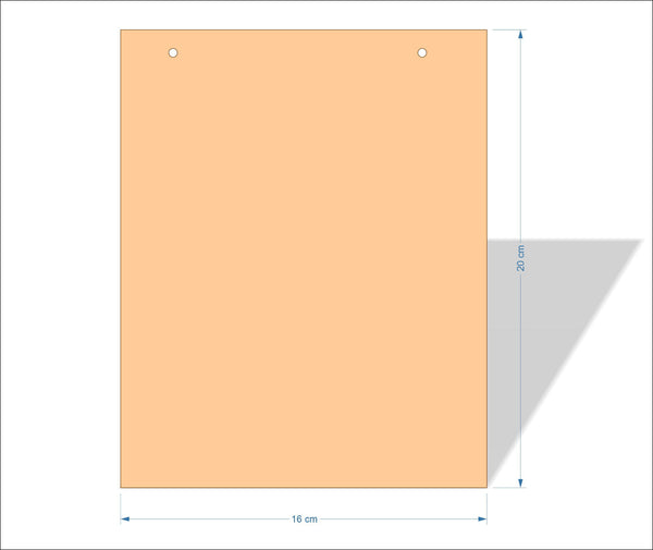 16 cm X 20 cm 3mm MDF Plaques with square corners