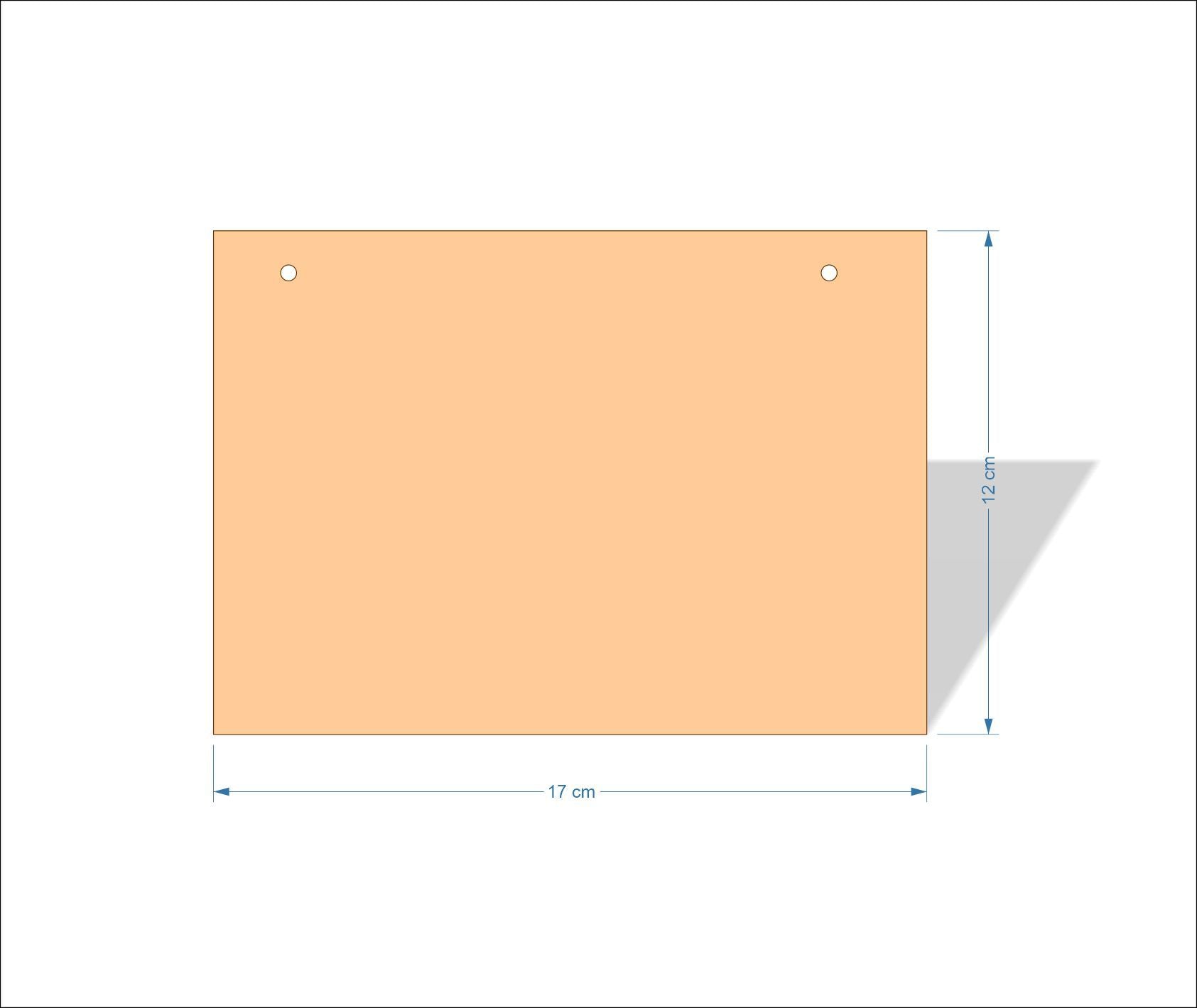 17 cm X 12 cm 3mm MDF Plaques with square corners