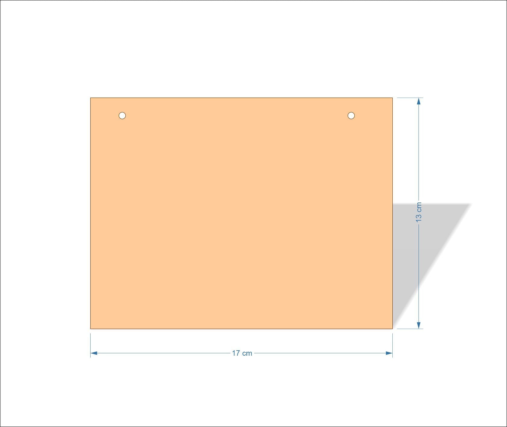 17 cm X 13 cm 3mm MDF Plaques with square corners