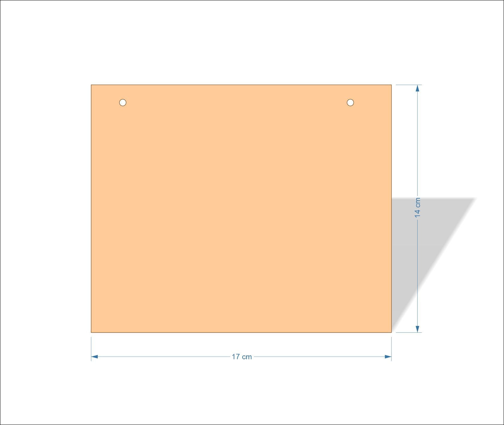17 cm X 14 cm 3mm MDF Plaques with square corners