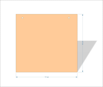 17 cm X 16 cm 3mm MDF Plaques with square corners