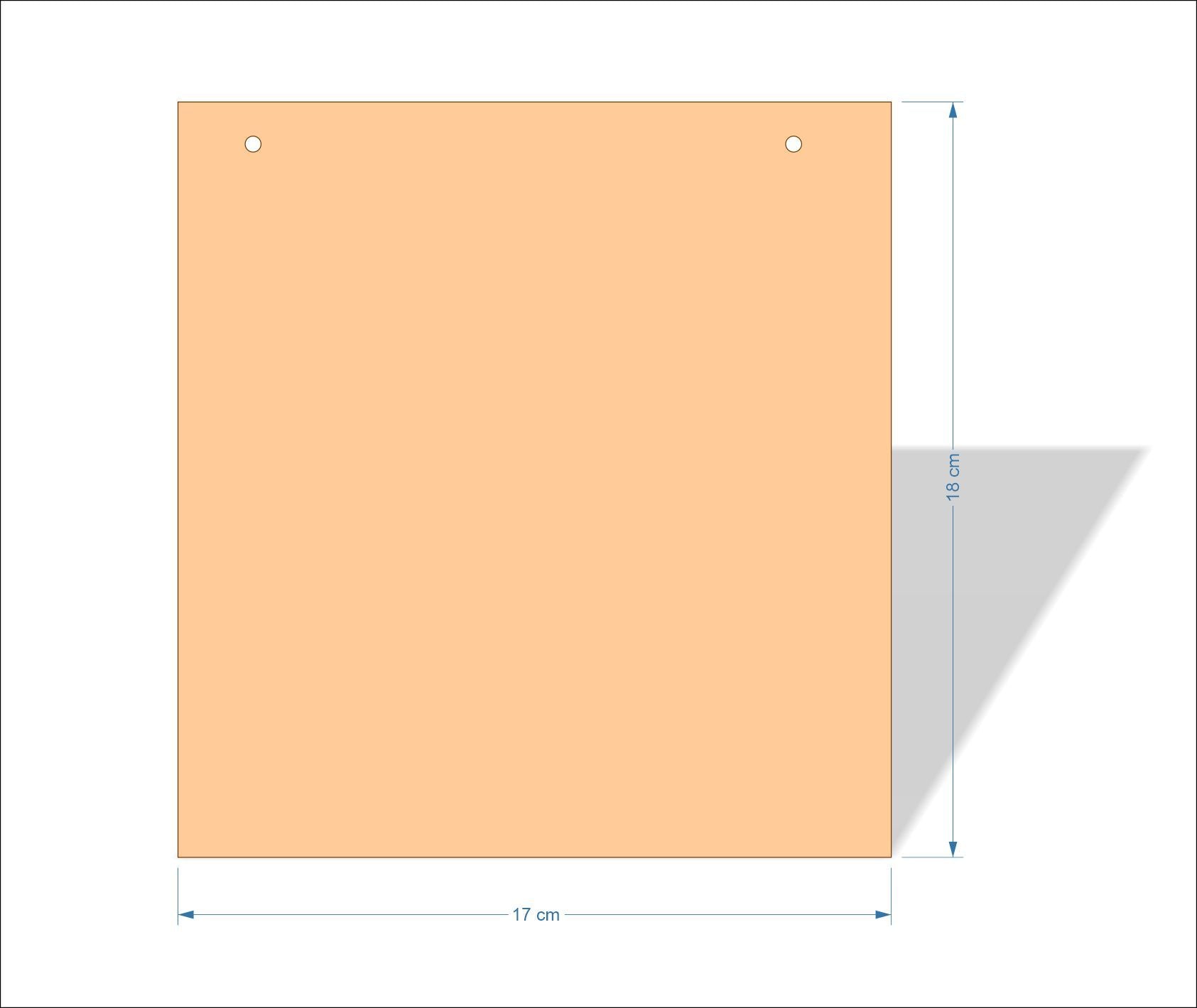 17 cm X 18 cm 3mm MDF Plaques with square corners