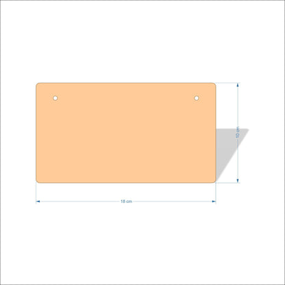 18 cm X 10 cm 3mm MDF Plaques with rounded corners