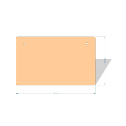 18 cm X 11 cm 3mm MDF Plaques with rounded corners