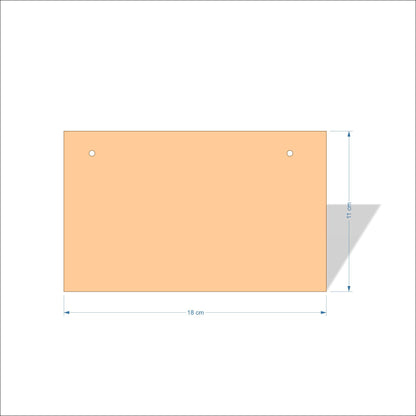 18 cm X 11 cm 3mm MDF Plaques with square corners