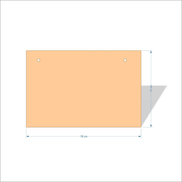 18 cm X 12 cm 3mm MDF Plaques with square corners