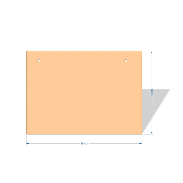 18 cm X 13 cm 3mm MDF Plaques with square corners