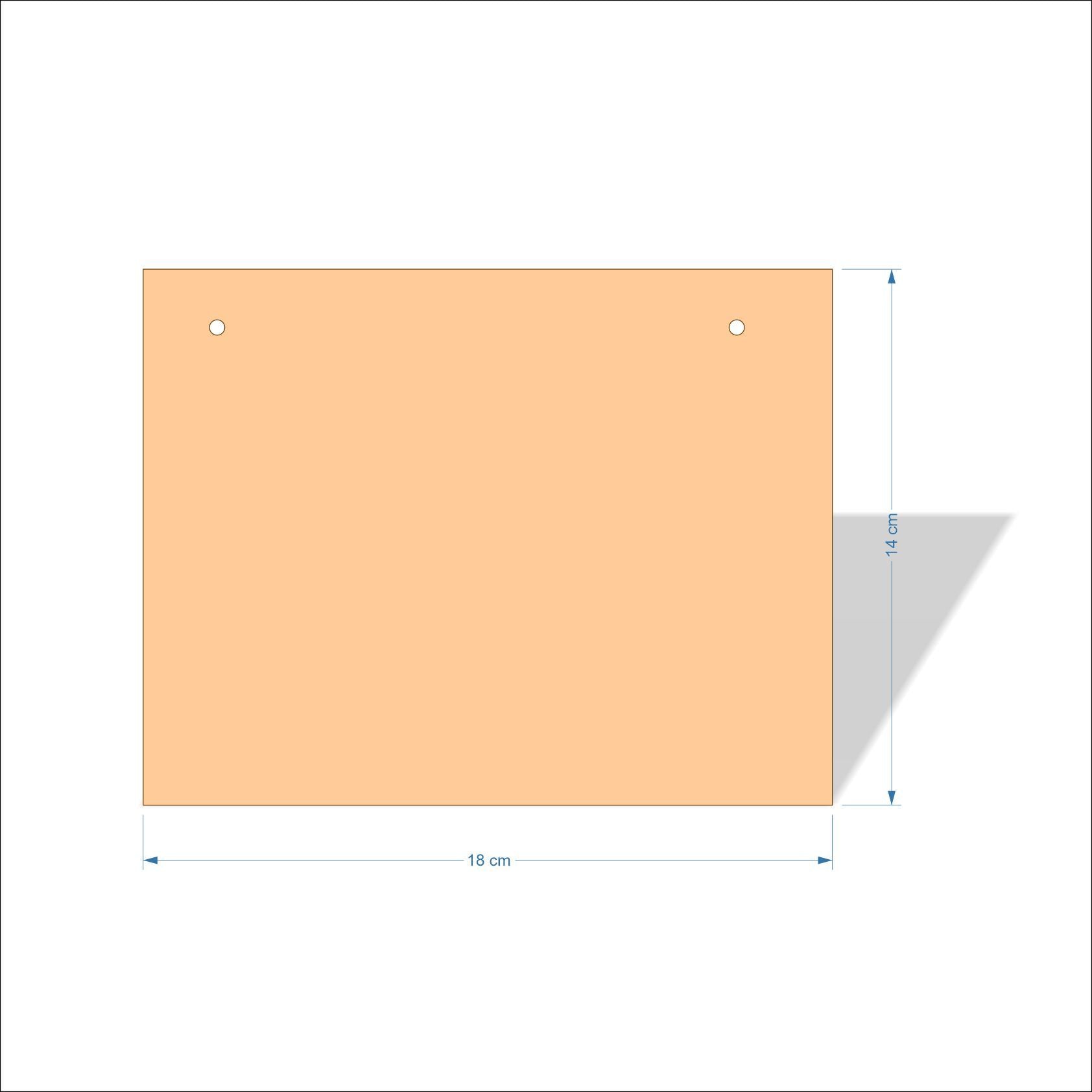 18 cm X 14 cm 3mm MDF Plaques with square corners