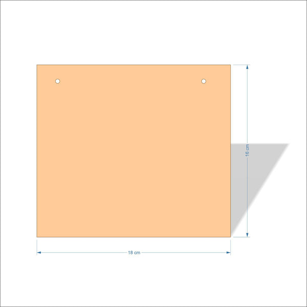 18 cm X 16 cm 3mm MDF Plaques with square corners
