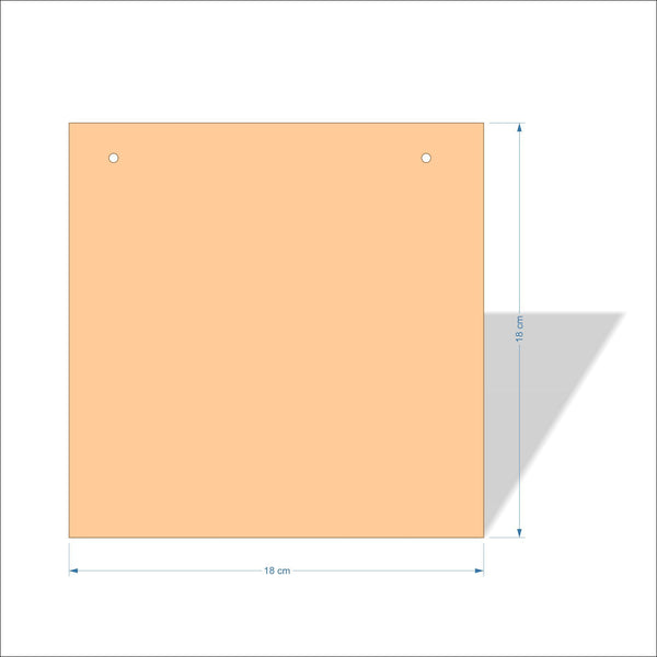 18 cm X 18 cm 3mm MDF Plaques with square corners