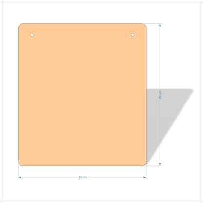 18 cm X 20 cm 3mm MDF Plaques with rounded corners