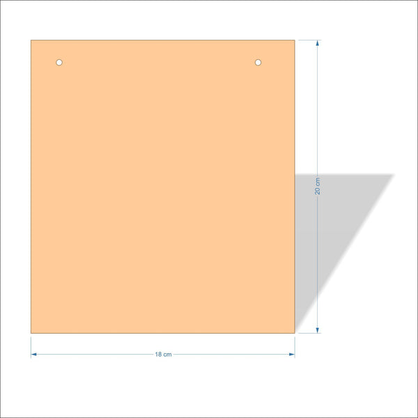 18 cm X 20 cm 3mm MDF Plaques with square corners