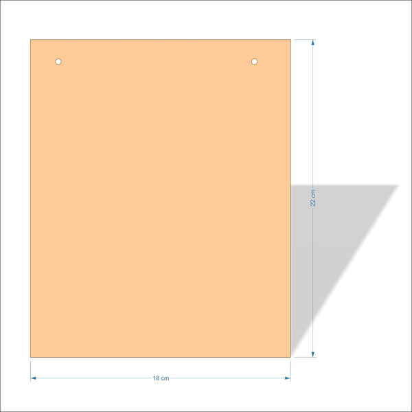 18 cm X 22 cm 3mm MDF Plaques with square corners
