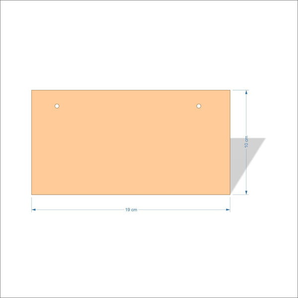 19 cm X 10 cm 3mm MDF Plaques with square corners