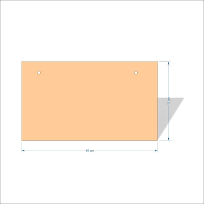 19 cm X 11 cm 3mm MDF Plaques with square corners