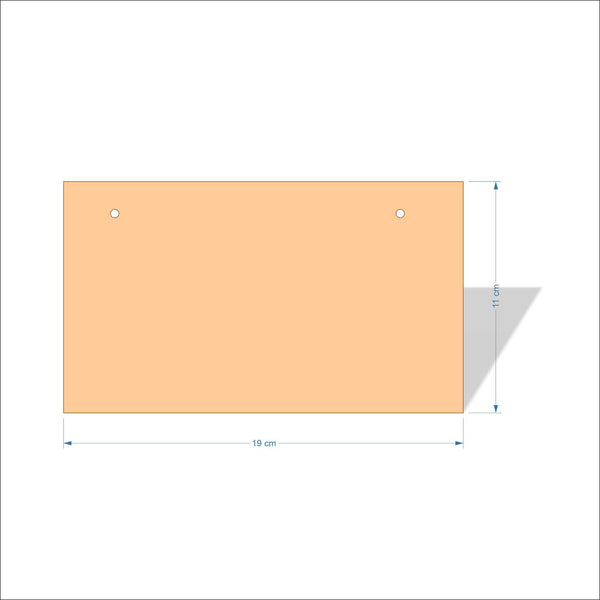 19 cm X 11 cm 3mm MDF Plaques with square corners