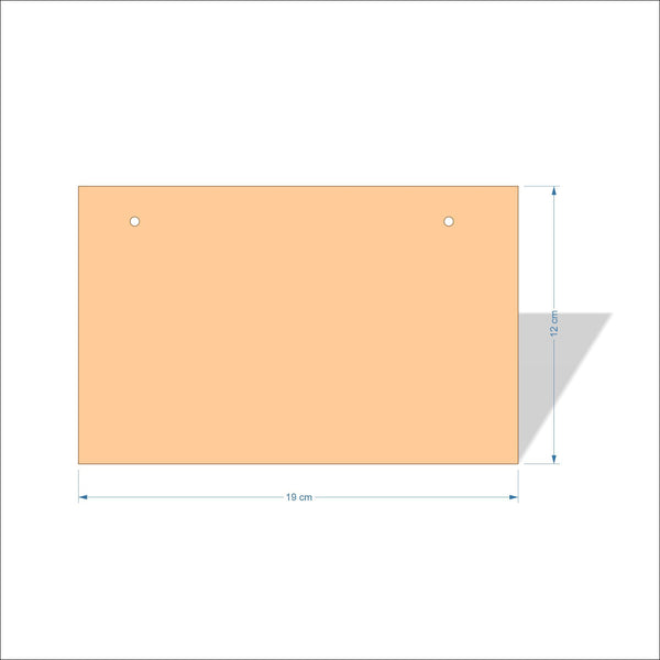 19 cm X 12 cm 3mm MDF Plaques with square corners