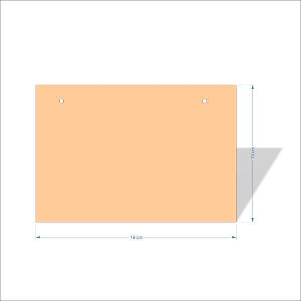 19 cm X 13 cm 3mm MDF Plaques with square corners