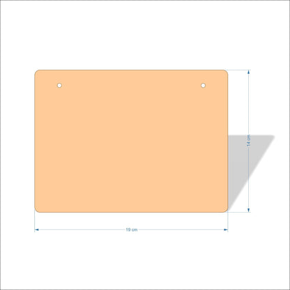 19 cm X 14 cm 3mm MDF Plaques with rounded corners