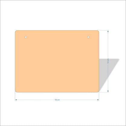 19 cm X 14 cm 4mm poplar plywood Plaques with rounded corners