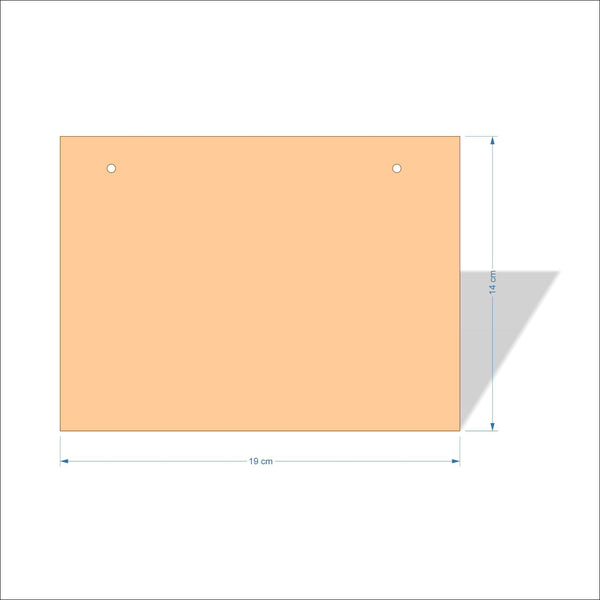 19 cm X 14 cm 3mm MDF Plaques with square corners