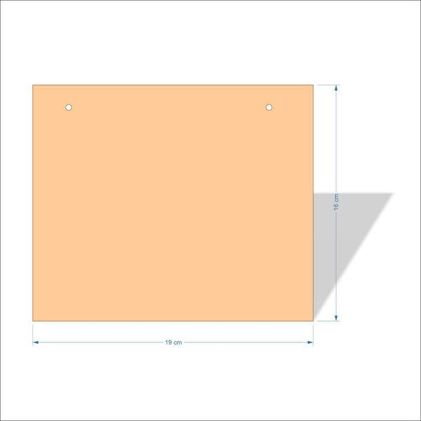 19 cm X 16 cm 3mm MDF Plaques with square corners