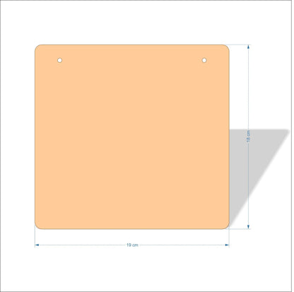 19 cm X 18 cm 4mm poplar plywood Plaques with rounded corners