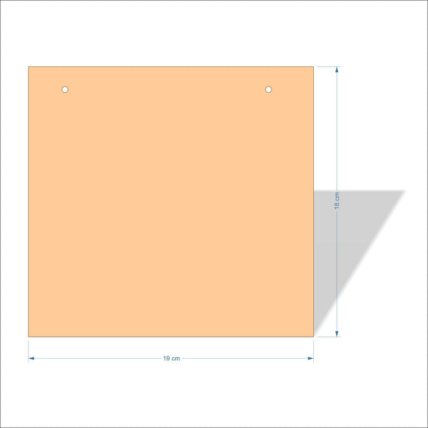 19 cm X 18 cm 3mm MDF Plaques with square corners