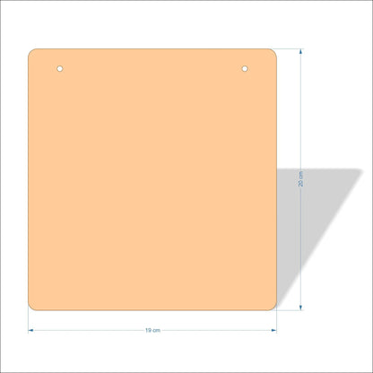 19 cm X 20 cm 4mm poplar plywood Plaques with rounded corners