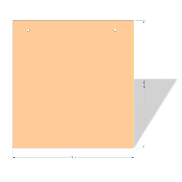 19 cm X 20 cm 3mm MDF Plaques with square corners