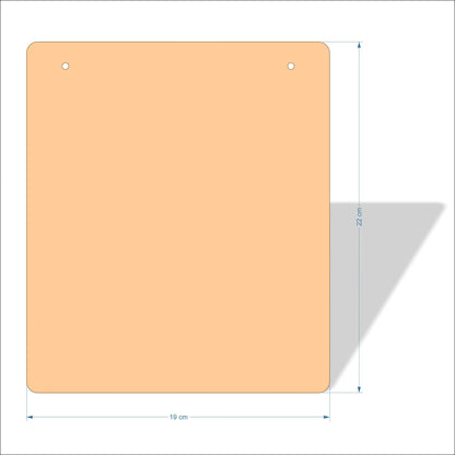 19 cm X 22 cm 4mm poplar plywood Plaques with rounded corners