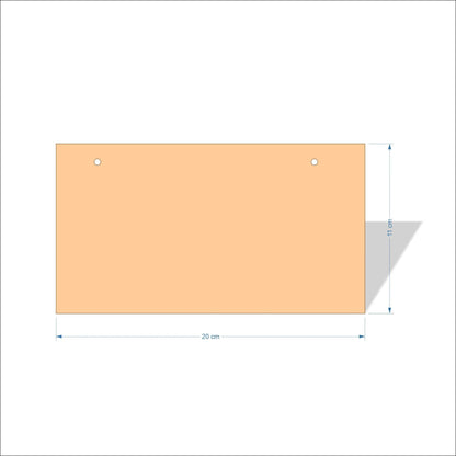 20 cm X 11 cm 4mm poplar plywood Plaques with square corners