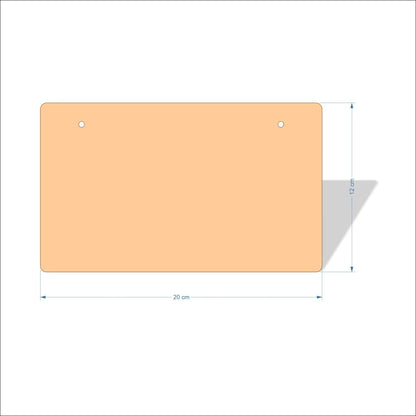 20 cm Wide Blank board plaques with rounded corners - plywood