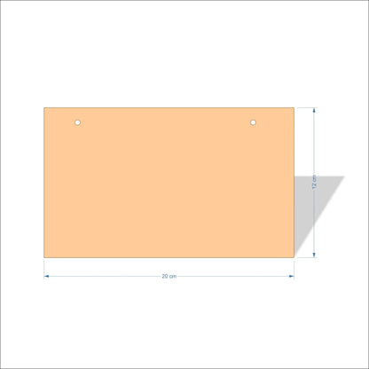 20 cm X 12 cm 4mm poplar plywood Plaques with square corners
