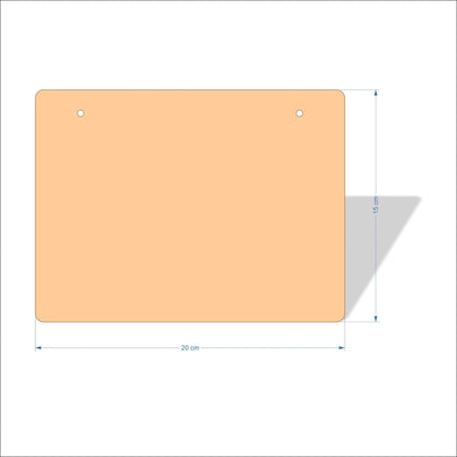 20 cm Wide Blank board plaques with rounded corners - plywood