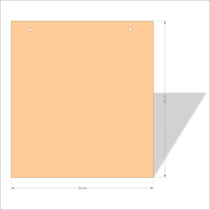 20 cm X 22 cm 4mm poplar plywood Plaques with square corners