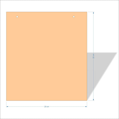 20 cm X 22 cm 3mm MDF Plaques with square corners