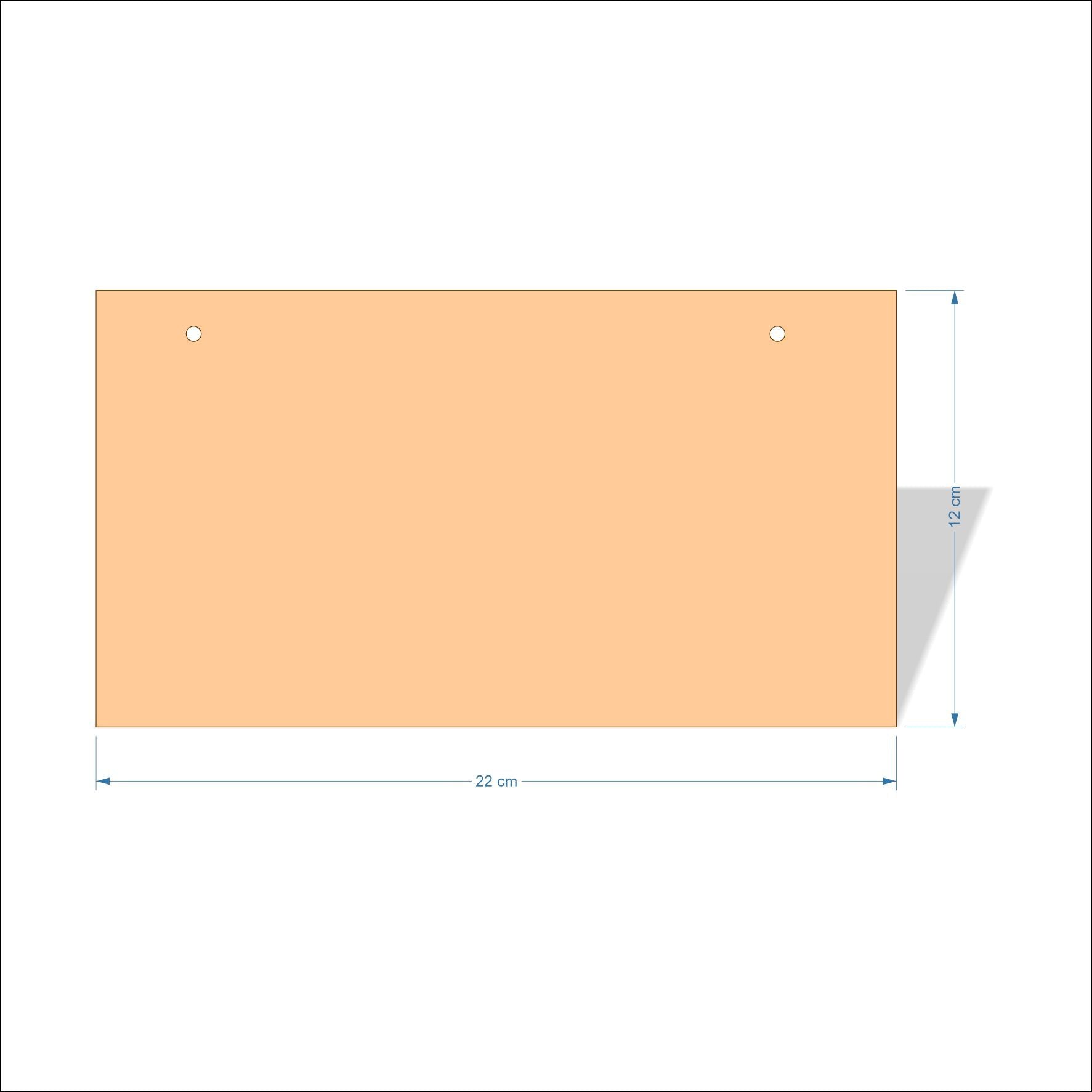 22 cm X 12 cm 3mm MDF Plaques with square corners