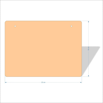 22 cm Wide Blank board plaques with rounded corners - plywood