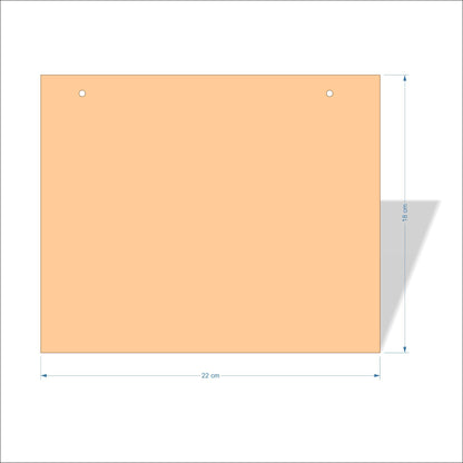 22 cm X 18 cm 3mm MDF Plaques with square corners