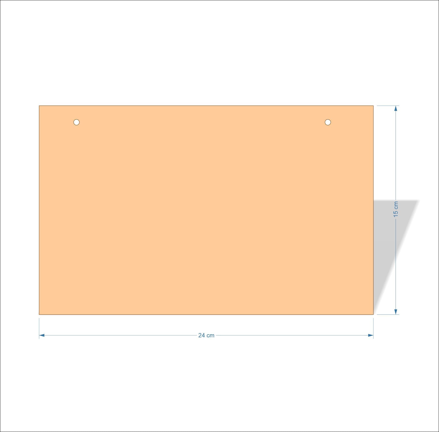 24 cm X 15 cm 3mm MDF Plaques with square corners